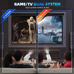 Ігровий проектор Smart TV 3D Game для кіно та ігор смарт домашній кінотеатр з джойстиками 4K Android 11 1080P 1280*720P HD Dual Wi-Fi 6 Bluetooth 5.0 з пультом ДУ 30000 ігор UKC S40 Max - мініатюра 10