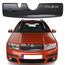 Зимова накладка на радіаторні решітку Skoda Fabia 1997-2007 Глянець Voron glass
