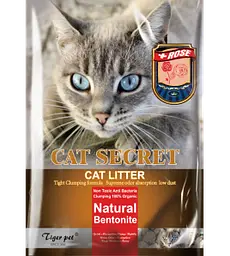 Бентонітовий наповнювач для котячого туалету Tiger Pet з ароматом троянди 5 L
