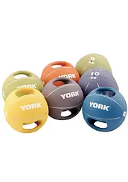 М'яч медбол 10кг York Fitness із двома ручками фіолетовий - мініатюра 4