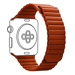 Ремінець ArmorStandart Leather Loop для Apple Watch 49/46/45/44/42 (Series 1-3) Orange (ARM57837)