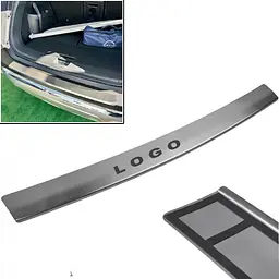 Накладка на задній бампер для Volkswagen Tiguan III 2023- Нержавіюча сталь з загином 1 шт (Premium Z-VW57)