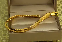Браслет Xuping Jewelry Снейк 17.5 см 6 мм лимонне золото
