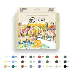 Набір олівців кольорових 99IDEAS "Color Expert" 24 кол., Outdoor, метал. коробка, 99CE-24OUTD - мініатюра 3