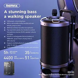 Акустика-караоке Remax RB-X6 51W BT5.0 - мініатюра 3