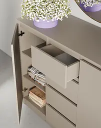Комод в спальню MebelStar Нео 2Д4Ш 120x43x98 см Кашемір (MBS-1063) - мініатюра 3