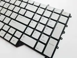 Клавіатура для ноутбуків Dell Alienware M17 R2 клавіатура біла без рамки, з різнокольоровим підсвічуванням - мініатюра 2