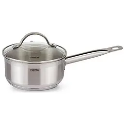 Ківш Fissman Luminosa зі скляною кришкою Ø16х7,5 см Ø14 см kuh0007740
