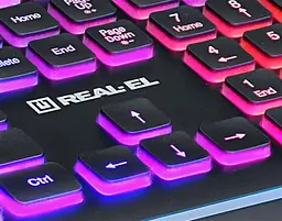 Клавіатура Real-el Comfort 8000 Backlit Ukr Чорний - мініатюра 7