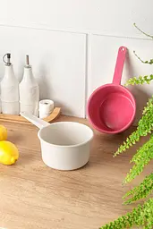 Ківш пластиковий 1 літр ручкою, Kitchette Рожевий 83787 - мініатюра 6