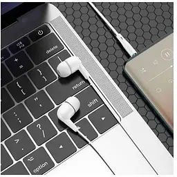 Навушники Hoco M97 Enjoy універсальні earphones with mic чорні 6931474771780 - мініатюра 2