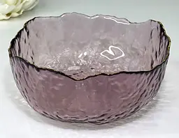 Салатник "Золота Маківка", середній, рожевий, 600 мл, 16,5x6,5 см