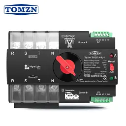 Автоматичне введення резерву АВР TOMZN TOQ7 4P 230V 63A перемикач трифазний 4х полюсний (19627)
