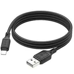 Дата кабель Hoco X90 Cool silicone USB to Lightning (1m) Black - мініатюра 4