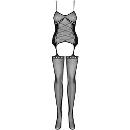Бодістокінг Obsessive Bodystocking G314 S/M/L, імітація корсету та корсетного шнурівки - мініатюра 5