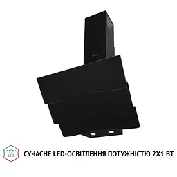 Витяжка декоративна похила PERFELLI DNS 6482 D 850 BL LED - мініатюра 3