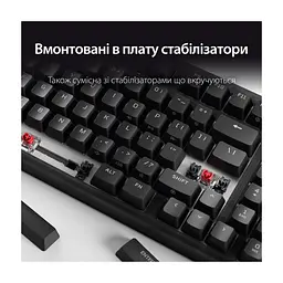 Клавіатура HyperX Origins 2 1800 HX Red USB UA Black (B4QS4AA) - мініатюра 6