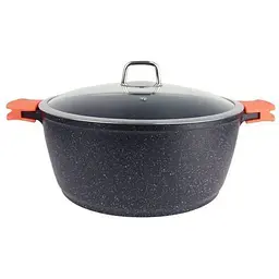 Каструля Bohmann BH 7350-30 MRB з антипригарним покриттям, подвійним дном з литого алюмінію з кришкою