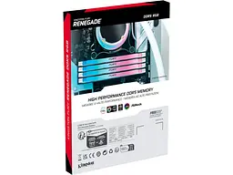 Пам'ять для настільних комп'ютерів Kingston FURY 48 GB (2x24GB) DDR5 8000 MHz Renegade Silver/White RGB (KF580C38RWAK2-48) - мініатюра 6