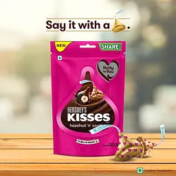 Шоколадні цукерки Hershey's Kisses Hazelnut 'n' Cookies Chocolate 100.8г - мініатюра 3