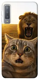 Чохол Demsky Shocked cat and lion для Samsung A750 Galaxy A7 (2018)