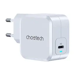 Зарядное устройство для Choetech USB-C PD45W QC3.0/PPS GaN (PD8007-EU-WH)