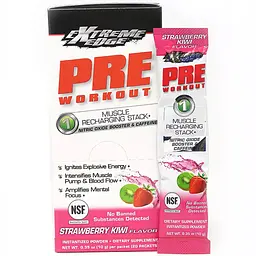 Предтренувальна формула с кофеїном Bluebonnet Nutrition Extreme Edge 20 пакетиків