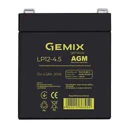 Акумуляторна батарея для ДБЖ Gemix AGM 12 V / 5 А*ч (LP12-5)