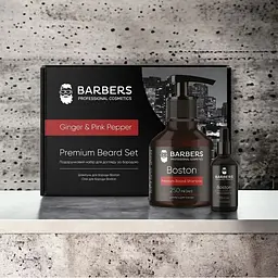 Подарунковий набір Barbers Ginger & Pink Pepper: шампунь для бороди 250 мл + олія для бороди 30 мл (289416)  - мініатюра 4