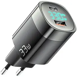 Зарядний пристрій Essager GaN III PD USB-C USB-A з дисплеєм 33W