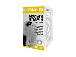 Вітаміни для собак Unicum PREMIUM мультивітамін 100 табл. (4820150201869) - мініатюра 2