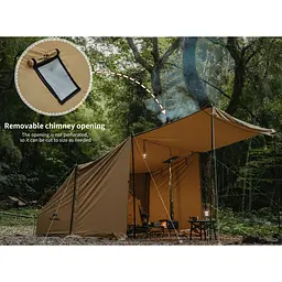 Намет одномісний з тентом Naturehike CNK2450WS026 (Коричневий) - мініатюра 8
