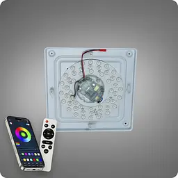 Люстра світлодіодна 517 Dlight RGB з пультом і колонкою 45Вт Білий (02152) - мініатюра 9
