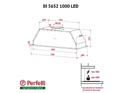 Витяжка Perfelli BI 5652 I 1000 LED - мініатюра 12