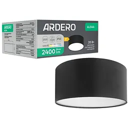 Світлодіодний накладний світильник Ardero AL544, 4000K чорний 20 Вт (80690)