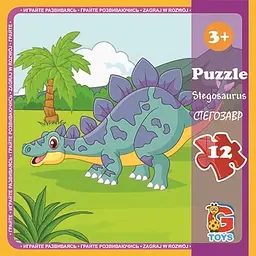 Пазли G-Toys Динозаври, 12 елементів, LD08
