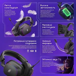 Ігрова гарнітура Proove Gaming Starlight (APP) black/purple (WHSR00020016) - мініатюра 6