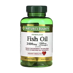 Жирные кислоты Nature's Bounty Рыбий жир, 2400 мг, Odorless Fish Oil, 90 гелевых капсул (NRT-17130)