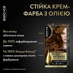 Фарба для волосся Syoss Oleo Intense відтінок 6-76 мерехтливий мідний без аміаку 115 мл - мініатюра 6