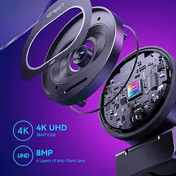 Веб-камера Emeet S600 4K 1080P 60FPS автофокус, з мікрофоном та захисною шторкою - мініатюра 8