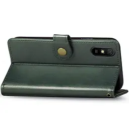 Шкіряний чохол-книжка GETMAN Gallant (PU) для Xiaomi Redmi 9A Зелений - мініатюра 4