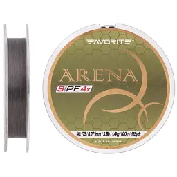 Шнур Favorite Arena PE 100 м (silver gray) 0.175/0.071 3.5 мм lb/1.4 кг