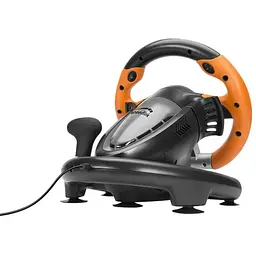 Кермо ігрове SpeedLink OZ Drift Racing Wheel SL6695BKOR01 Black/Orange вібраційне з педалями - мініатюра 3