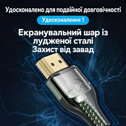 Відеокабель Vention AGJGF Mini HDMI - HDMI 2.1 8K 60 Гц 1 м зелений (AGJGF) - мініатюра 15
