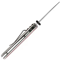 Ніж складаний туристичний ручка з металевими вставками 194 мм INTERTOOL HT-0595 - мініатюра 6