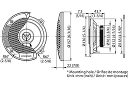 Коаксіальна автоакустика Kenwood KFC-S1366 [55252] - мініатюра 3
