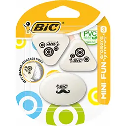 Гумка Bic Mini fun, 3 шт. у блістері (bc927870)