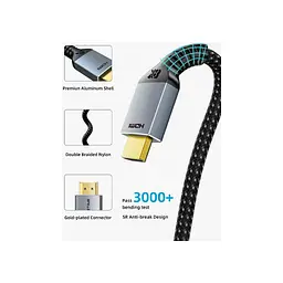 Кабель мультимедійний HDMI M to HDMI M 1.0m V2.1 8K60Hz Cabletime (CA915835) - мініатюра 4
