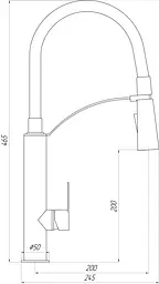 Змішувач для кухні Topaz Barts TB 8817-H18 Хром - мініатюра 3