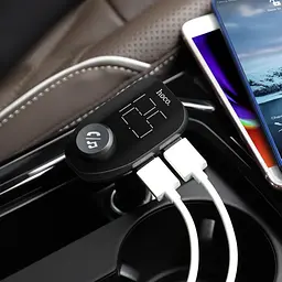 Автомобільний FM трансмітер модулятор Bluetooth MP3 HOCO E45 Happy route - мініатюра 5